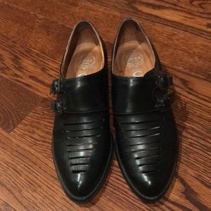 Jeffrey Campbell black leather monk shoe